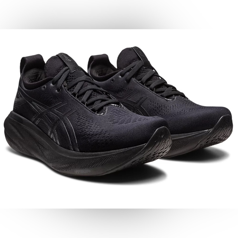 Women’s ASICS GEL-NIMBUS 25, size 8.5, Black on Black